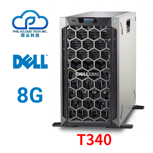 dell Intel® Xeon® E-2224 Processor | Dell EMC PowerEdge T340 Tower Type Server | 8GB RAM | 1TB-2TB-4TB SATA | DVD | 495W | Dual-port Gigabit LAN Dell EMC PowerEdge T340 Specification