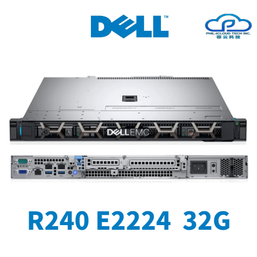 Dell Intel® Xeon® E-2224 Processor | Dell PowerEdge R240 Rack Server | 32GB RAM | 1TB-2TB SATA | Enterprise class | DVDRW | 250W | Dual-port Gigabit LAN Dell EMC PowerEdge R240 Specification