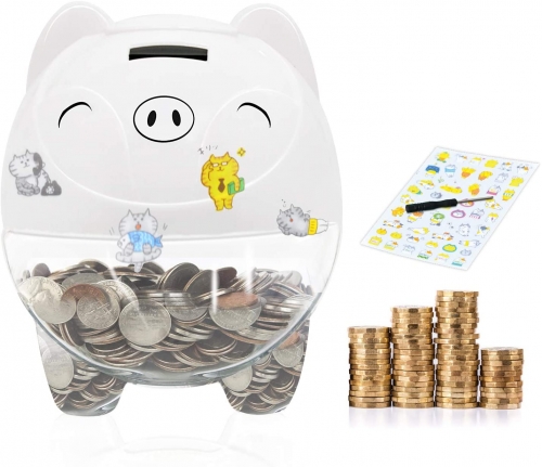 Piggy Bank,Digital Coin Bank,Money Jar with LCD Display,Big Piggy Bank Automatic Coin Counter for Kids Adults Boys Girls as Gift on Festival&Bi