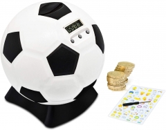 Piggy Bank,Digital Counting Moneybox,Soccer Ball Piggy Bank,Piggy Bank for Kids,Best Gift for Early Education,Money Bank with Football Look,Coi
