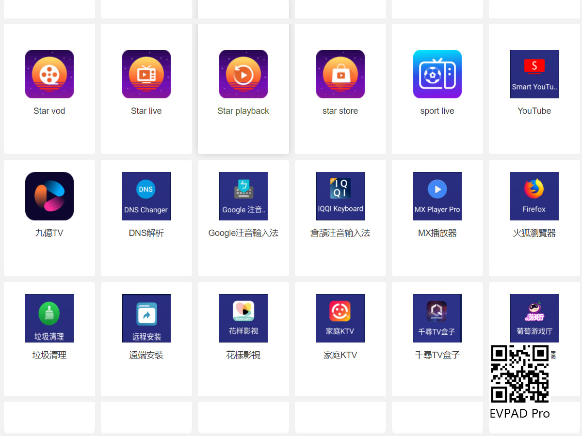 EVPAD電視盒最新下載方式及需要安裝的APP