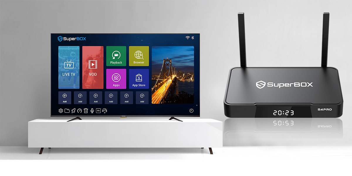 What are the features of SuperBox S4 Pro TV box?