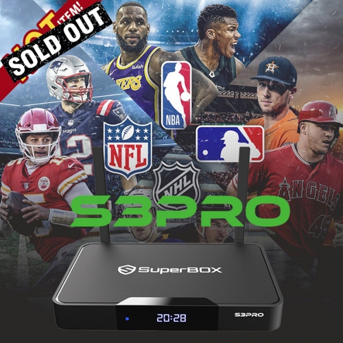 2022 Neueste SuperBox S3 Pro TV Box - Exklusiv für Sportfans in den USA / Kanada