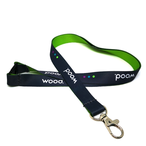 Heat-transfer printing polyester lanyards with logo on both sides