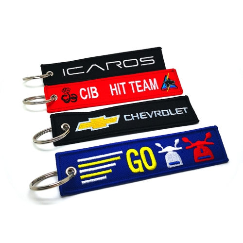 Personalized embroidered keychains with high quality