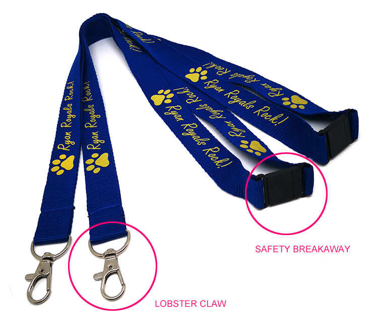 Flat polyester lanyards detail 02