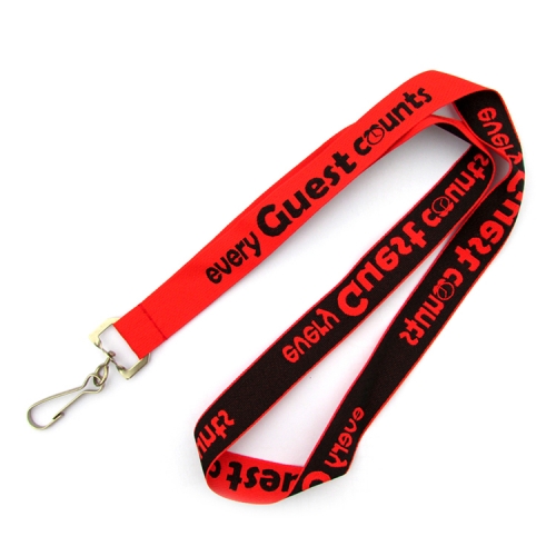 Embroidered lanyards with J hook