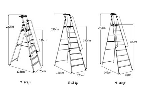 aluminum home ladder,kitchen step ladder, step up stool,wide step ladder with handrail,household step ladder,aluminum ladder manufacturer deyou,folding 2 step stool,ladder stool,tall step ladder,metal step stools