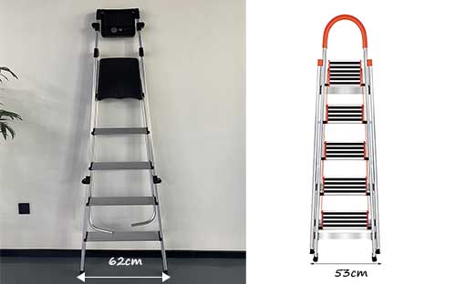 Aluminium-Heimleiter,Küchentrittleiter, Tritthocker,breite Trittleiter mit Handlauf,Haushaltstrittleiter,Aluminiumleiter Hersteller deyou,klappbarer 2-Stufen-Hocker,Leiterhocker,hohe Trittleiter,Tritthocker aus Metall