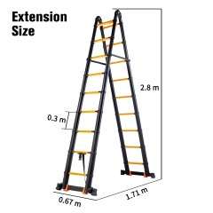 Escalera multiuso extensible telescopica