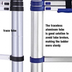 Escalera telescópica de tubo Traceless de aluminio