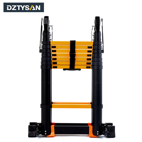 Durable A-frame Black Telescopic Step Ladder