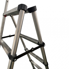 ステンレス鋼の二重伸縮はしご