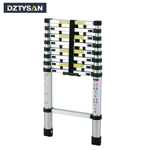 Lightweight 2.6 m Small Telescopic Ladder with Finger Safety