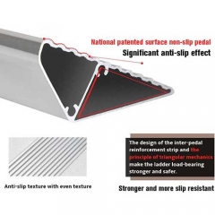 Bandeja de herramientas portátil Escalera de aluminio para el hogar con reposabrazos