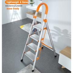 Escalera de tijera plegable de aluminio para el hogar tipo D