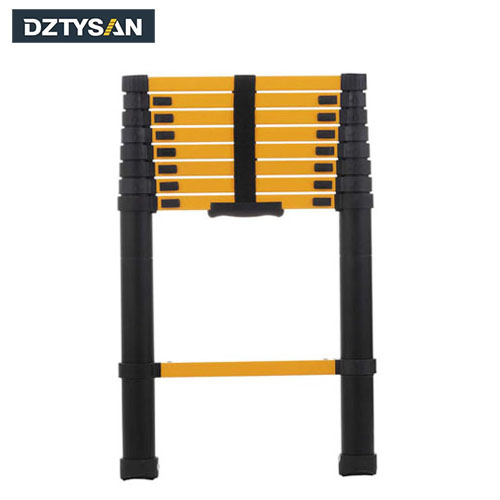 Durable Extension Black Aluminum Telescopic Ladder for Loft