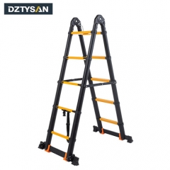 Black Frame Telescoping Step Ladder