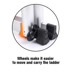 Moving Wheels of Telescoping Ladder - ladder accessories