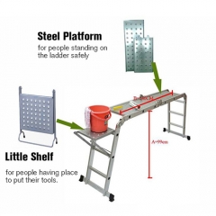 Steel Scaffolding Platforms for Multi-purpose Ladder - ladder accessories