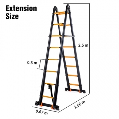 Aluminium Telescopic A Frame Ladder DEYOU 16.5FT