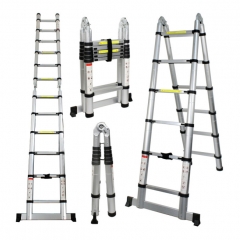 Compact Double Telescopic Ladder Aluminium DEYOU