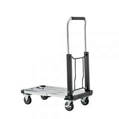 Aluminium Foldable Push Cart Adjustable Platform Trolley 150kg