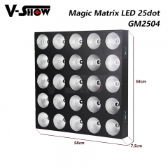 free shipping 1pc 25 dot RGBW led beam matrix individual contorl dmx stage light for dj disco and bar