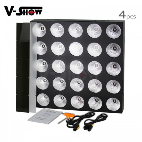 4pcs free shipping  5x5 25pcs RGBW led matrix beam panel dmx stage light with removement frost filter for dj disco