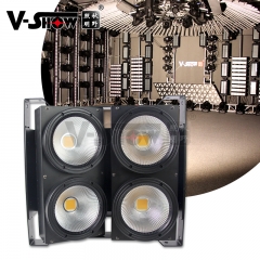 1pcs  4*100W 4 Eyes LED Blinder Light DMX Warm White Audience Blinder Lights Professional Stage Lighting