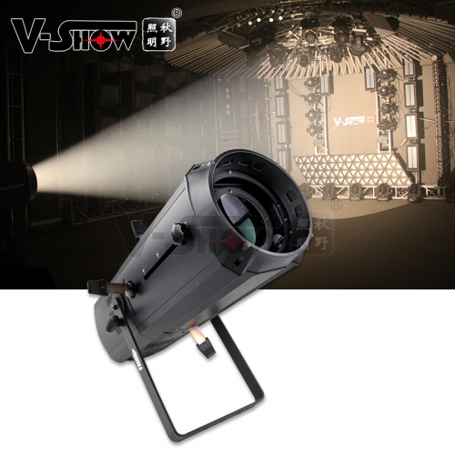 V-Show Pro 200W Zoom LED profile spotlight 3000K Ra95 DMX Led Focus Gobo Projector Tv Studio Equipment Spot Light