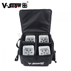 shipping from Euro 4pcs light with bag Battery  Wireless DMX Wifi Remote Led Wedding Uplight 6x18w RGBWAUV 6in1 LED Par DJ Light For Church Party