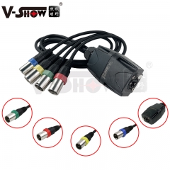 shipping from Euro V-Show Adapter DMX-RJ45 Cable splitter RJ45/4 x XLR 3pin  male&female
