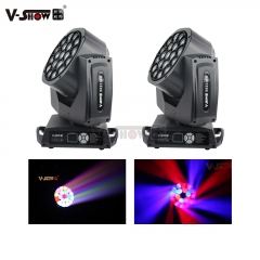 UPS Railway 2pcs 19x15w Big Bee Eyes Moving Head Light RGBW 4in1 Beam Wash Zoon Stage Light  Dmx 512 Control Dj Disco Light For Bar Church