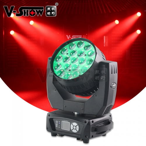 Europe WARE HOUSE 1pc AURA 19x15w RGBW 4in1 Led Beam Wash Moving Head Light With Backlight Zoom Function Stage Light For Dj Disco Bar Club