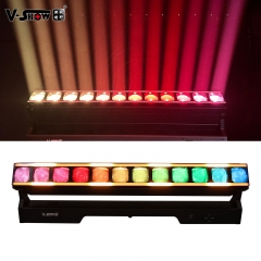 V-Show  Dj Professional Stage Lighting Dmx RDM  12x40W LED Zoom Wash Strobe Pixel Beam Bar Moving Head Light