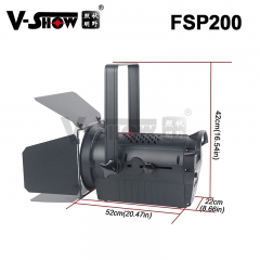 second hand shipping from USA 7PCS 200W Fresnel Spotlight Zoom 3000K Warm white