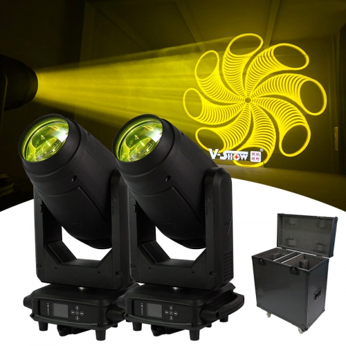 V-Show 4pcs with 2 flycase 450w CMY & CTO Moving Heads S712 Kuan Led 3in1 Beam Spot Wash Light for Dj Club