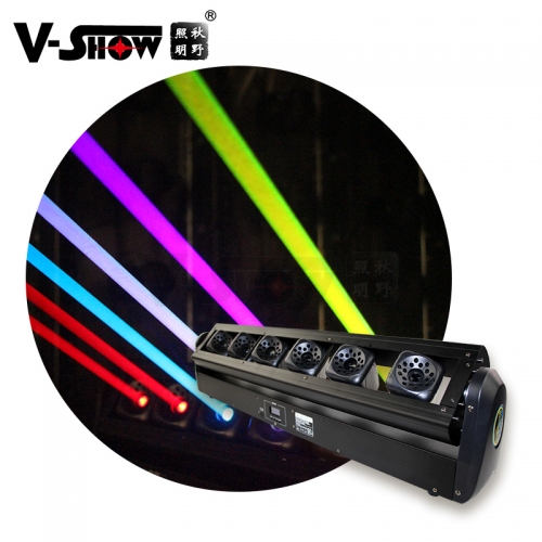 V-Show 2pcs 3W High Quality RGB Laser Moving Head 6 Beam Club Laser Lights Bar