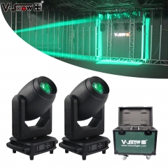 To UK 2pcs with Flycase V-Show S716 Goku zoom Moving head Stage Light  beam spot wash led moving head  Disco dj lights
