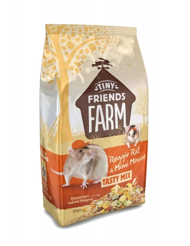 UK Supre me Tiny Friends Farm Reggie Rat & Mimi Mouse Tasty Mix (850g)