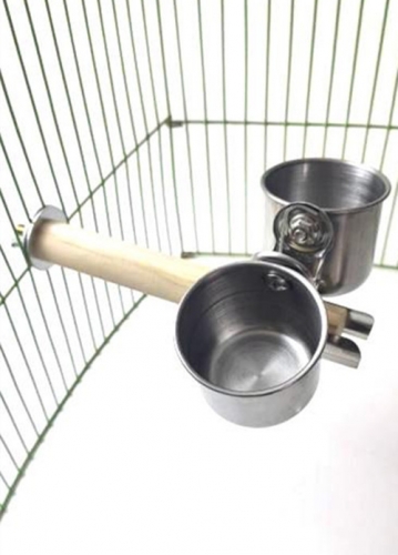【Sale】Parrot Bird Stainless Steel Food Container