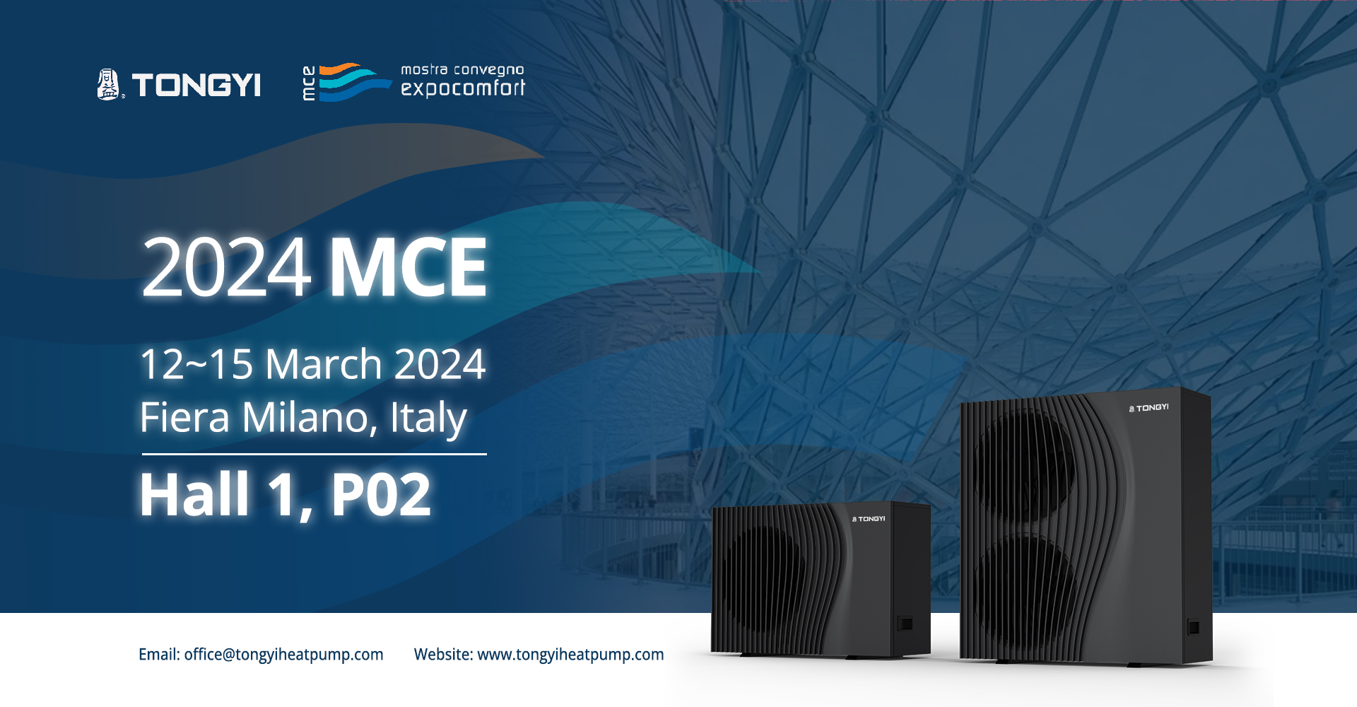 MCE Milan Invitation: Beyond Comfort, Towards Sustainability: Powering Tomorrow with TONGYI Heat Pump Technology for heating and cooling