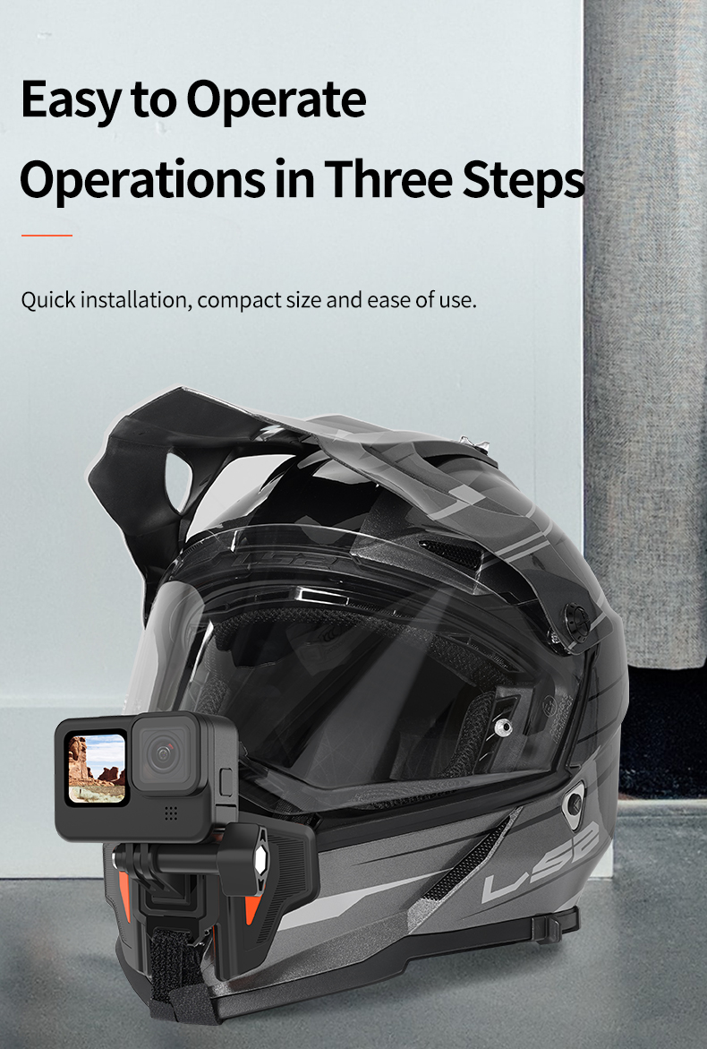 TELESIN The Newest Motorcycle Helmet Strap Mount