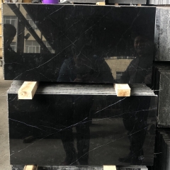 Azulejo de mármol pulido negro Nero Marquina M008