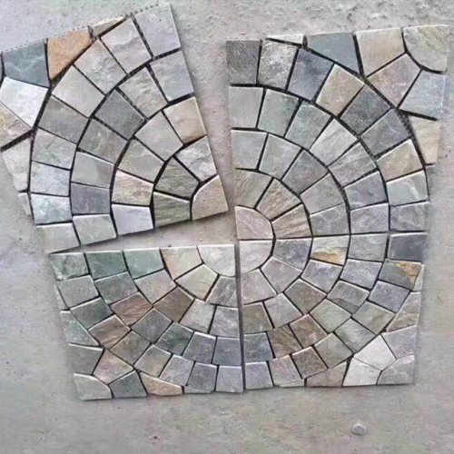 Diseño exterior de patrón de piedra de pavimentación de malla