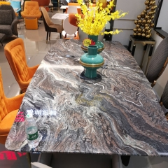 Mesa cuadrada de piedra de mármol