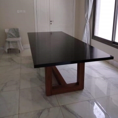 Marble Stone Black Square Table