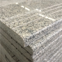 Escalones y contrahuellas de granito gris claro G602 Bianco