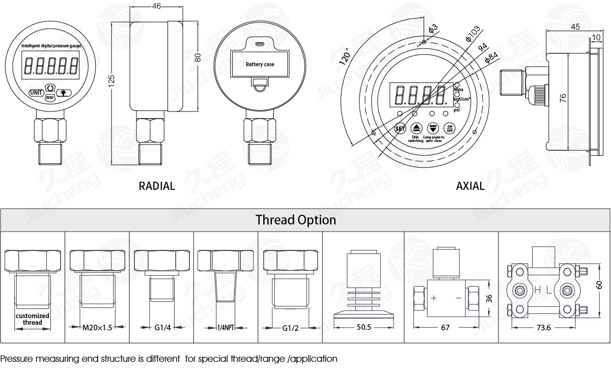 JC480 Intelligent Digital Pressure Gauge